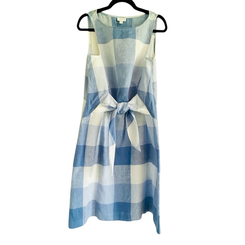 J. Jill Blue and White Sleeveless Linen Sundress.Size M.